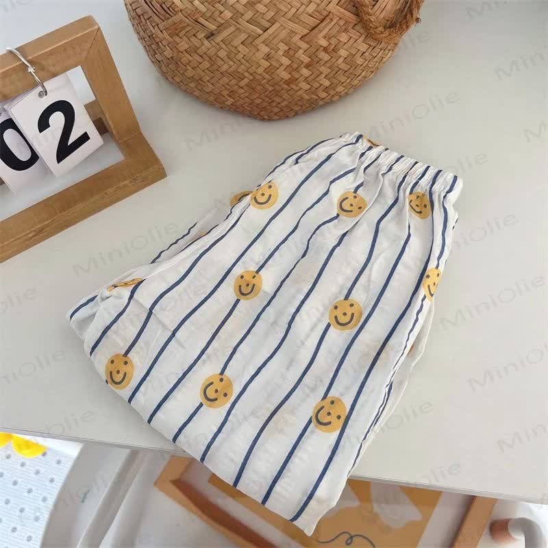 Toddler Baby White/Beige Lounge Pants - White Smiley - 8-9T - image 4