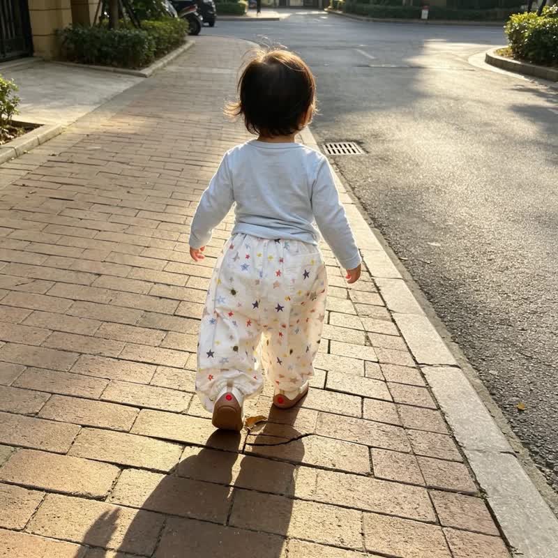 Toddler Girls White Star Print Pants - image 2