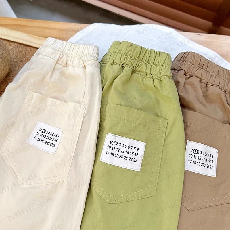 Toddler Solid Color Relaxed Roll Hem Pants - image 7