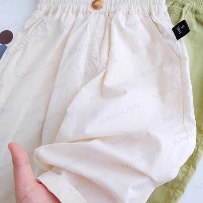 Toddler Solid Color Relaxed Roll Hem Pants - image 8