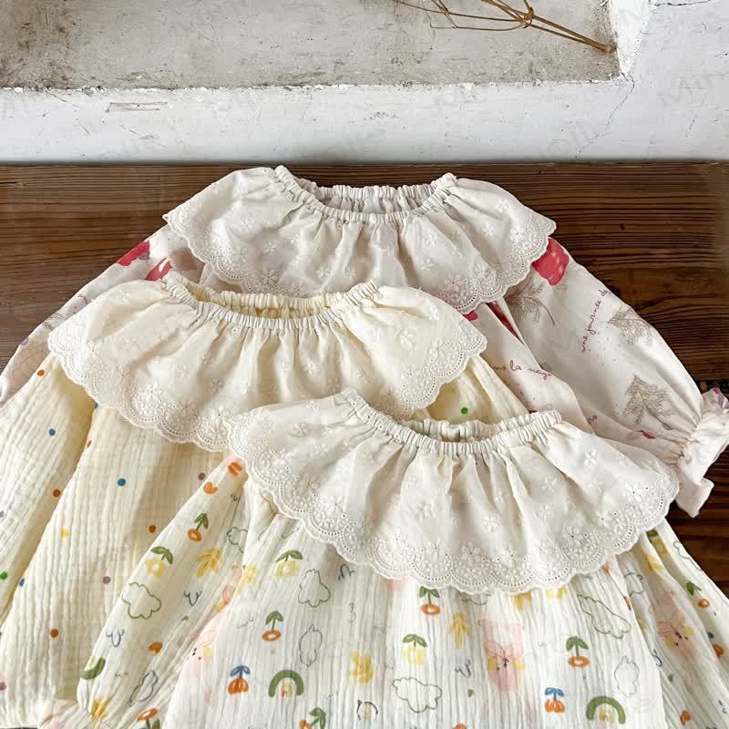 Toddler Baby Beige Print Long Sleeve Top and Pants 2-piece Set - image 7