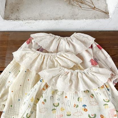 Toddler Baby Beige Print Long Sleeve Top and Pants 2-piece Set - image 8