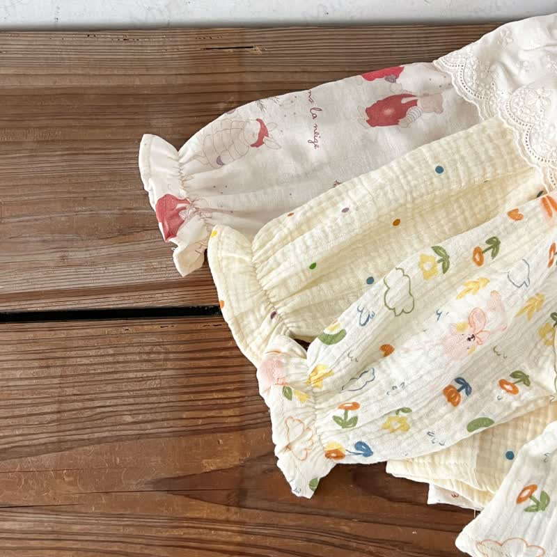 Toddler Baby Beige Print Long Sleeve Top and Pants 2-piece Set - image 9