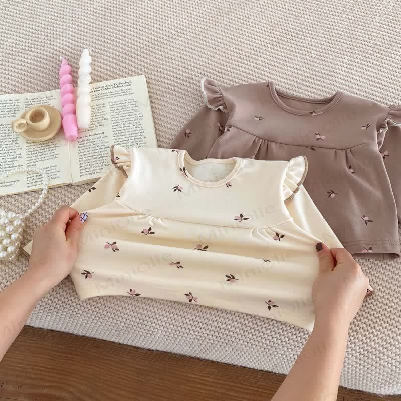 Baby Floral Ruffle Long Sleeve Top and Pants Pajama 2-piece Set - image 6