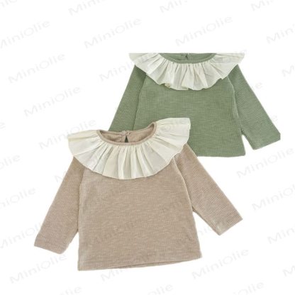 Toddler Vintage Lace Collar Ribbed Knit T-Shirt - image 5