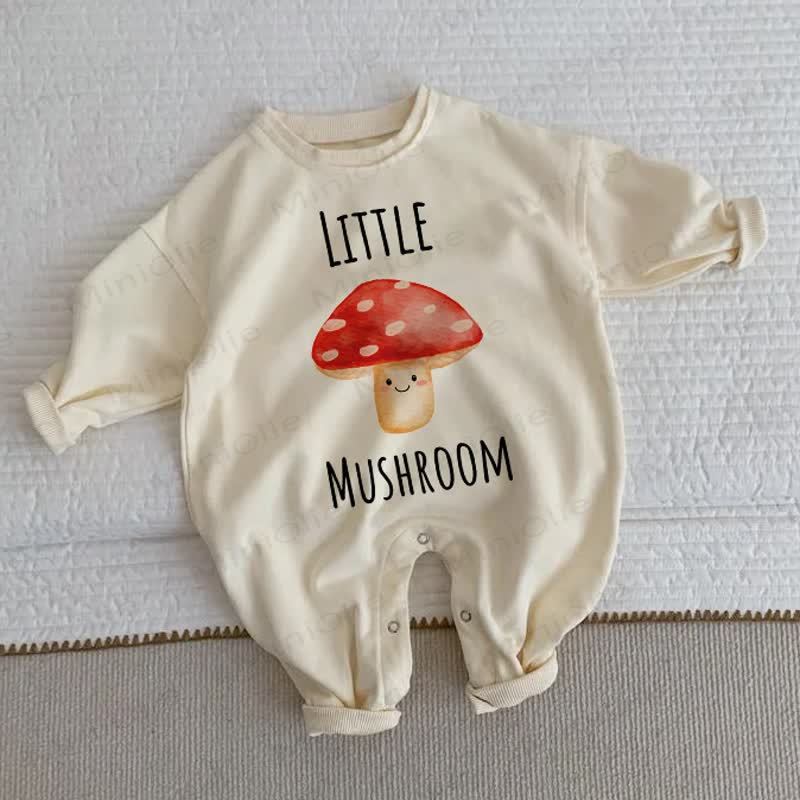 LITTLE MUSHROOM Baby Beige Romper - Beige - 2-3T - image 1