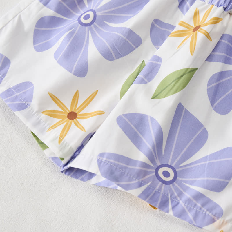 Baby Toddler Purple Flower Short-Sleeve Set - image 6