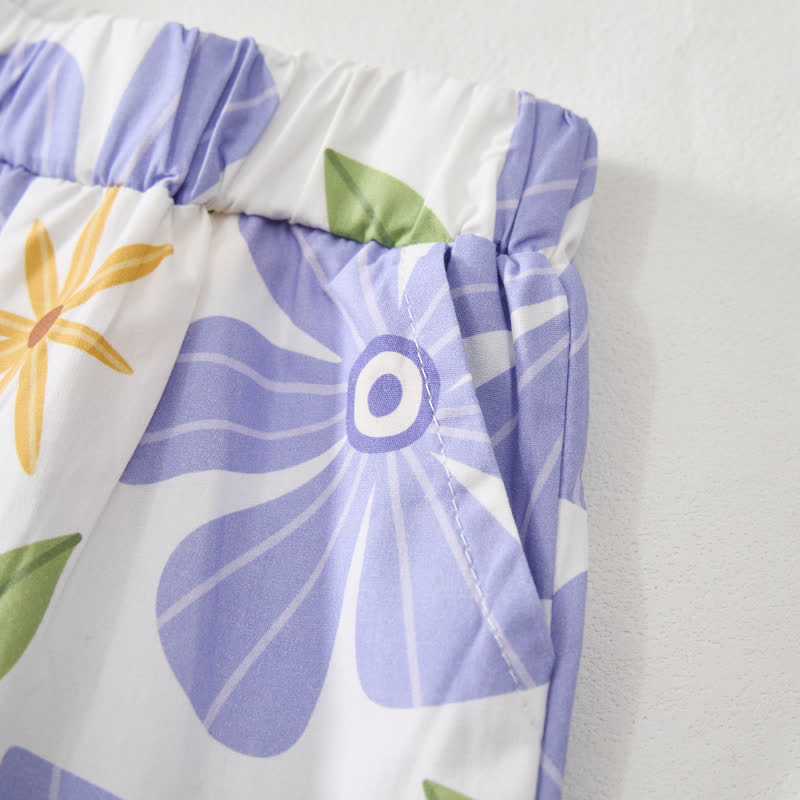 Baby Toddler Purple Flower Short-Sleeve Set - image 5