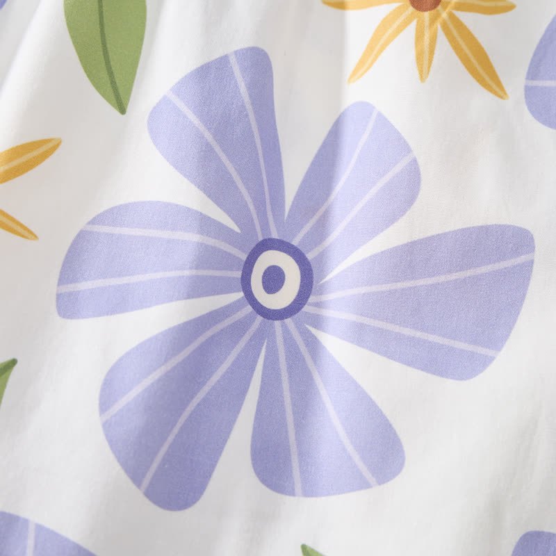Baby Toddler Purple Flower Short-Sleeve Set - image 7