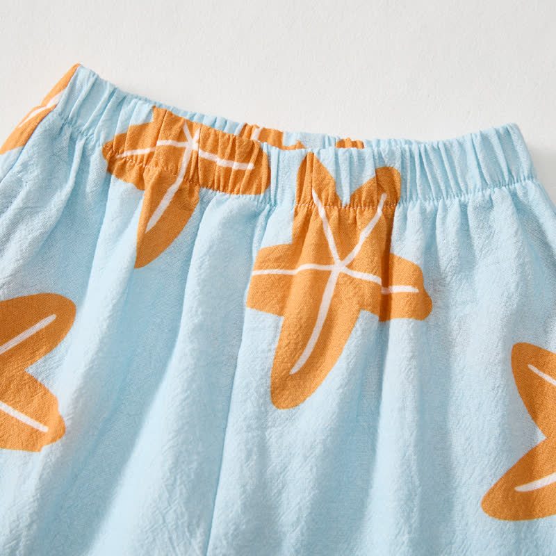 Toddler Boys Blue Starfish Shirt and Shorts 2-piece Set - image 5