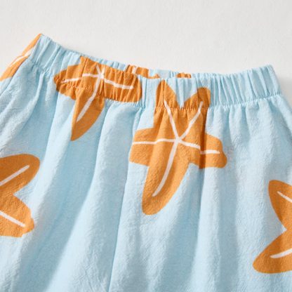 Toddler Boys Blue Starfish Shirt and Shorts 2-piece Set - image 5