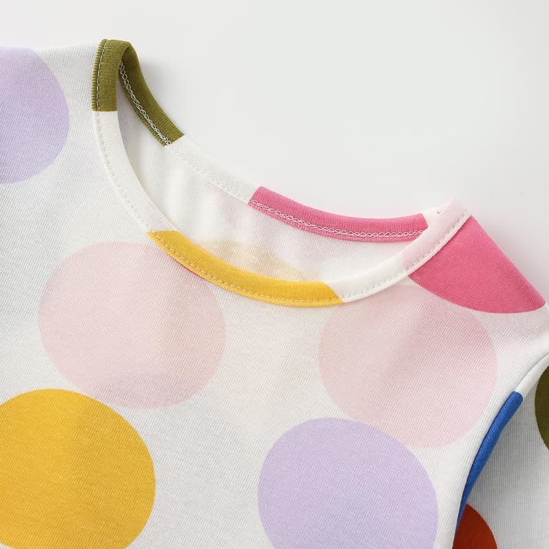 Toddler Girl Colorful Polka Dot Long Sleeve Dress - image 3