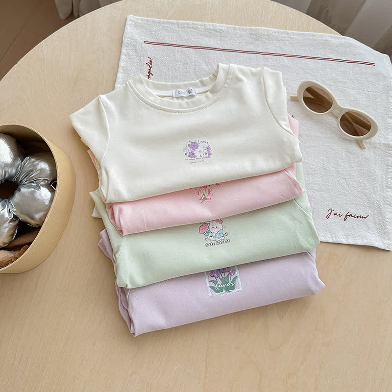 Toddler Girls Flower/Animal Print Tee and Pants 2-piece Set - image 6