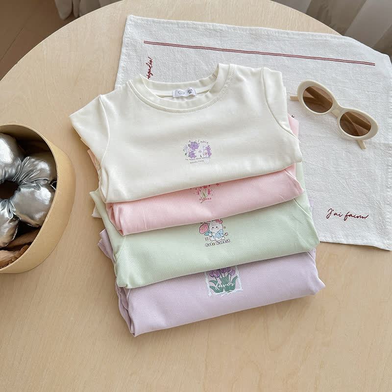 Toddler Girls Flower/Animal Print Tee and Pants 2-piece Set - image 6