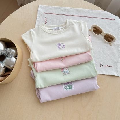 Toddler Girls Flower/Animal Print Tee and Pants 2-piece Set - image 6