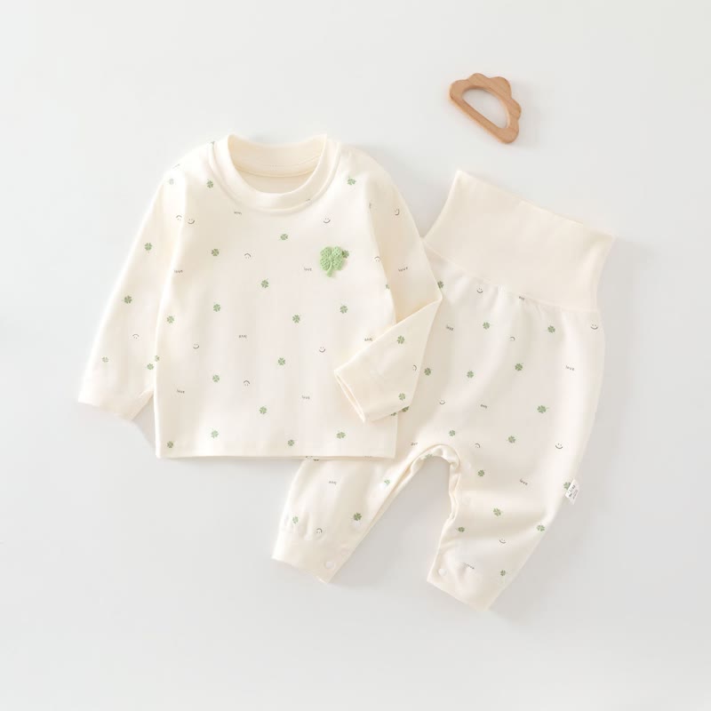 Baby Toddler Long Sleeve Top and Pants Pyjama 2-piece Set - Green Clover - 2-3T - image 5