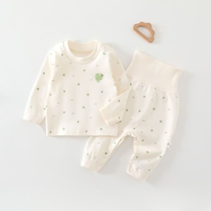 Baby Toddler Long Sleeve Top and Pants Pyjama 2-piece Set - Green Clover - 2-3T - image 5