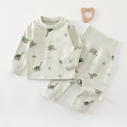 Baby Toddler Long Sleeve Top and Pants Pyjama 2-piece Set - Green Dino - 2-3T - image 7