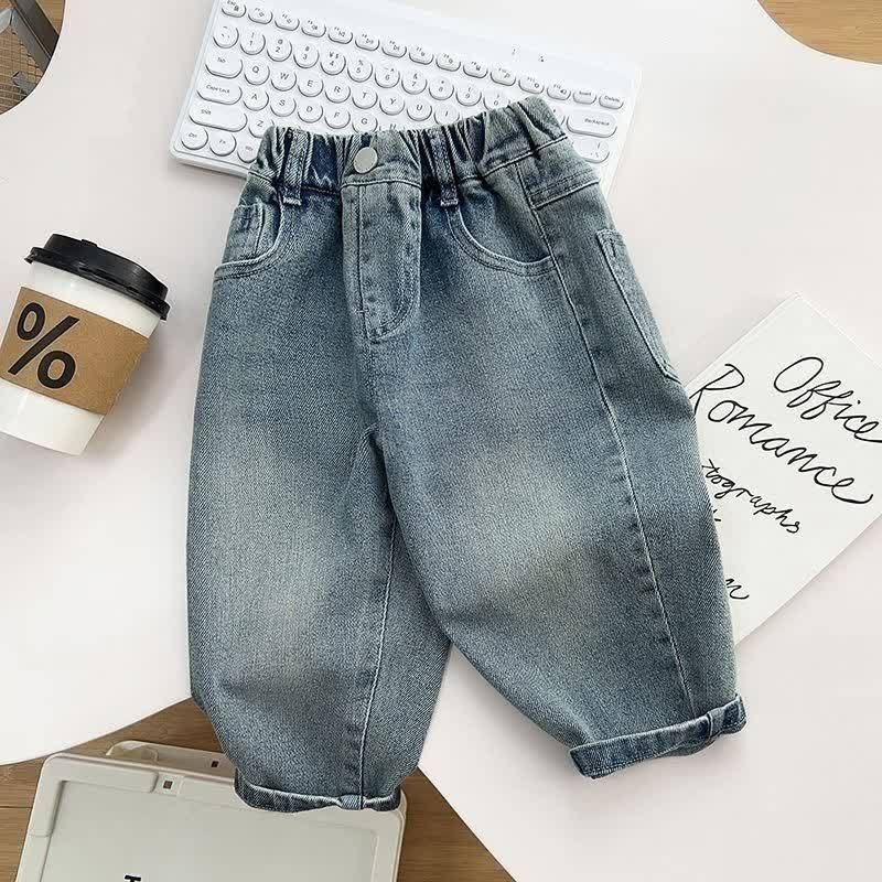 Toddler Boys Blue Vintage Relaxed Fit Denim Pants - image 2