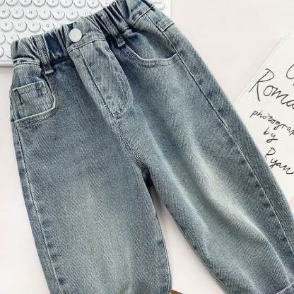 Toddler Boys Blue Vintage Relaxed Fit Denim Pants - image 3