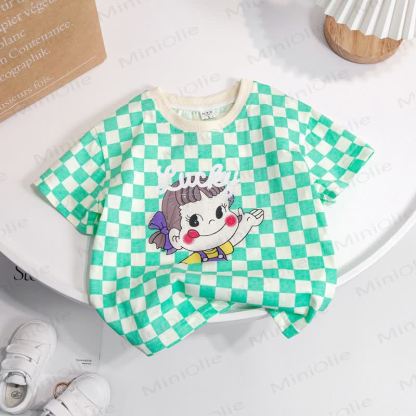 Toddler Ribbed Peter Pan Collar Short Sleeve T-Shirt - Green - 6-7T - image 3