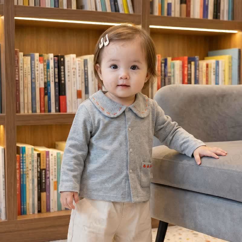 Baby Peter Pan Collar Long Sleeve T-Shirt - image 2