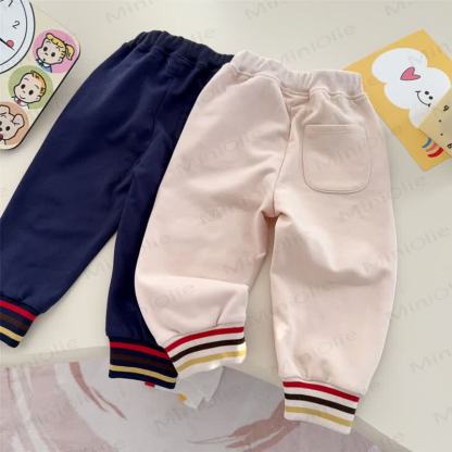HAPPY DAY Toddler Bear Patch Contrast Pocket Jogger Pants - image 4