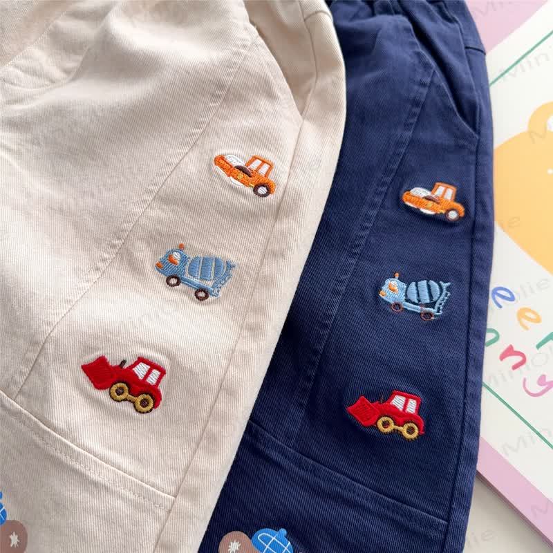 Toddler Bear and Truck Patch Casual Pants - image 7