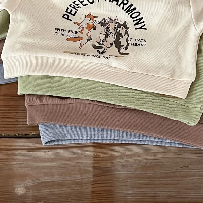 Toddler Baby Animal Print Collared Sweatshirt and Cuffed Pants 2-piece Set - image 10