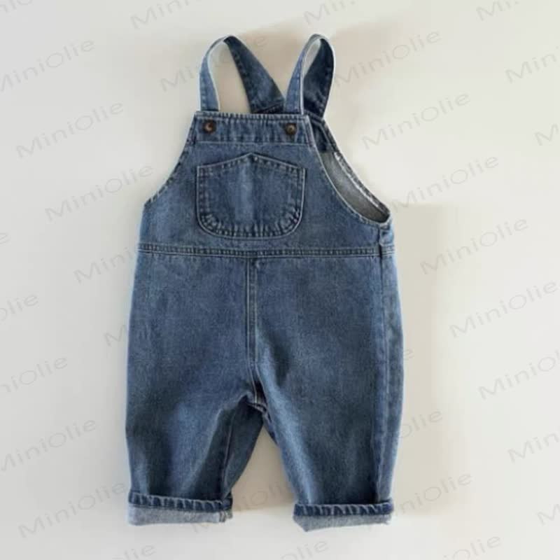 Baby Toddler Denim Pocket Overalls - Blue - 2-3T - image 2