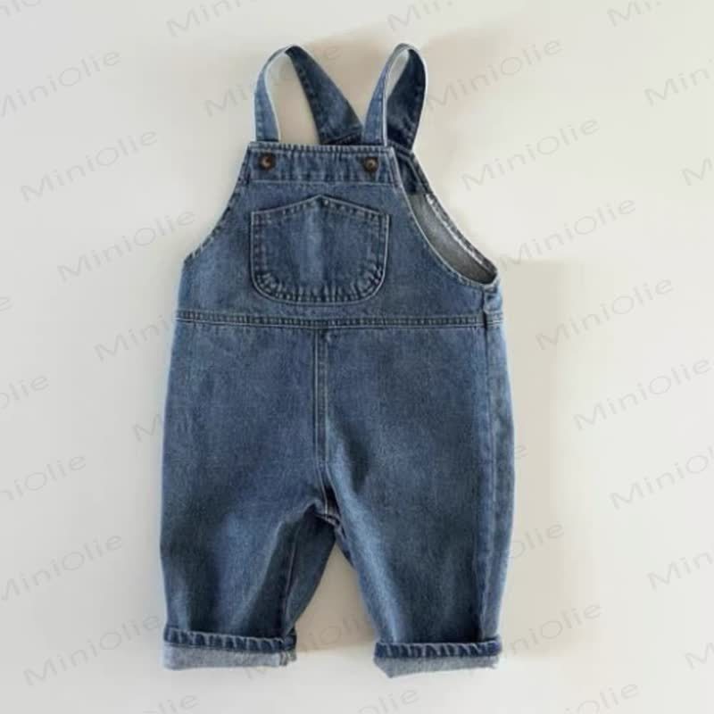 Baby Toddler Denim Pocket Overalls - Blue - 2-3T - image 2