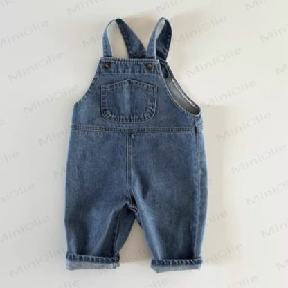 Baby Toddler Denim Pocket Overalls - Blue - 2-3T - image 2