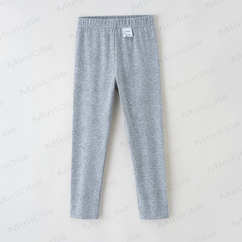 Toddler Kid Solid Color/Dot Leggings - Gray - 10-11T - image 3
