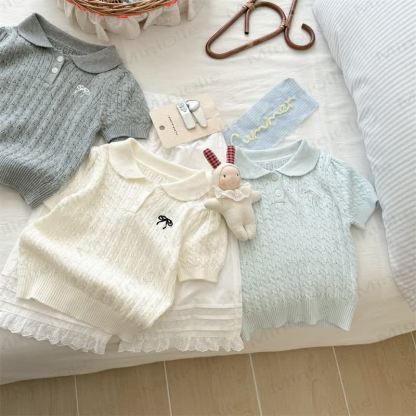 Toddler Girl Bow Knit T-Shirt - image 6