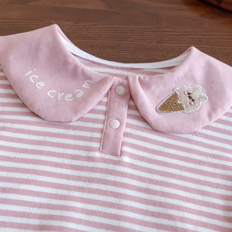 ICE CREAM Toddler Girl Striped Long Sleeve T-Shirt - image 5