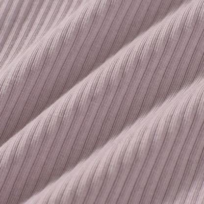 Baby Solid Color Ribbed Tee and Shorts 2-piece Pyjama Set - image 13