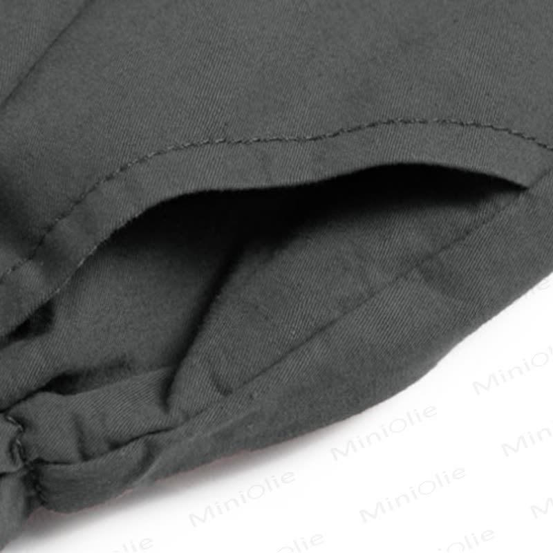 Toddler Boys Solid Color Relaxed Rolled Cuff Wide Leg Pants - image 5