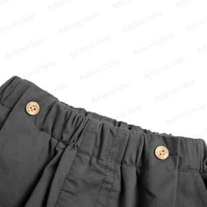 Toddler Boys Solid Color Relaxed Rolled Cuff Wide Leg Pants - image 4