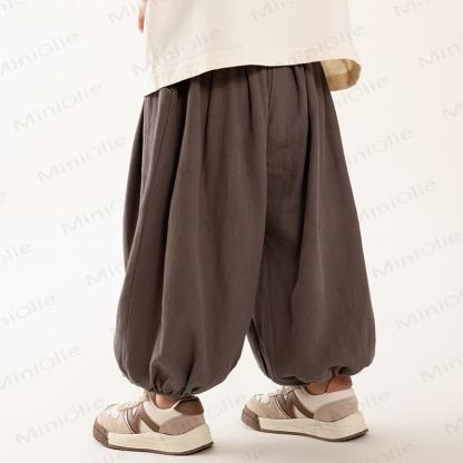 Toddler Boys Solid Color Relaxed Balloon Pants - Brown - 8-9T - image 1