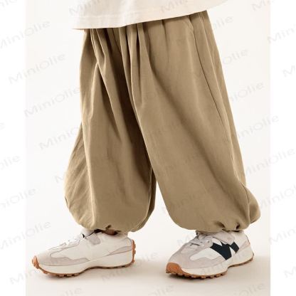 Toddler Boys Solid Color Relaxed Balloon Pants - image 3