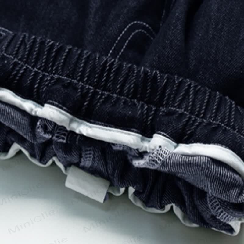 Toddler Girl Animal Embroidered Wide Leg Denim Pants - image 5