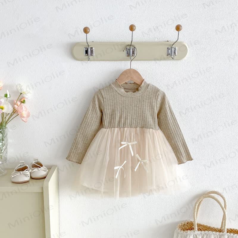 Baby Toddler Girls Long Sleeve Ribbed Knit Dress - image 8