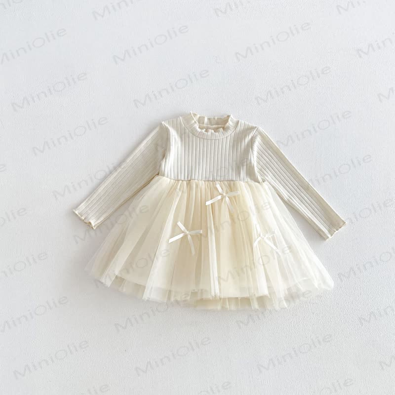 Baby Toddler Girls Long Sleeve Ribbed Knit Dress - image 10