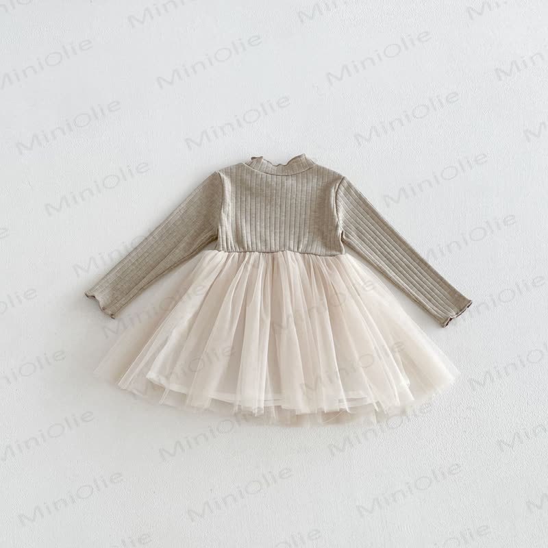 Baby Toddler Girls Long Sleeve Ribbed Knit Dress - image 5