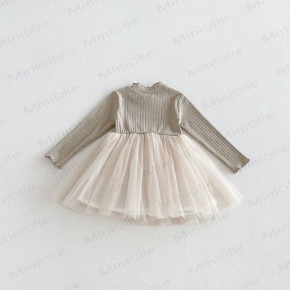 Baby Toddler Girls Long Sleeve Ribbed Knit Dress - image 5