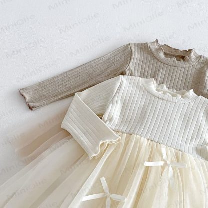 Baby Toddler Girls Long Sleeve Ribbed Knit Dress - image 16