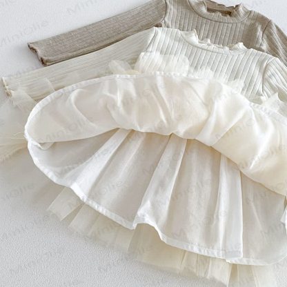 Baby Toddler Girls Long Sleeve Ribbed Knit Dress - image 18