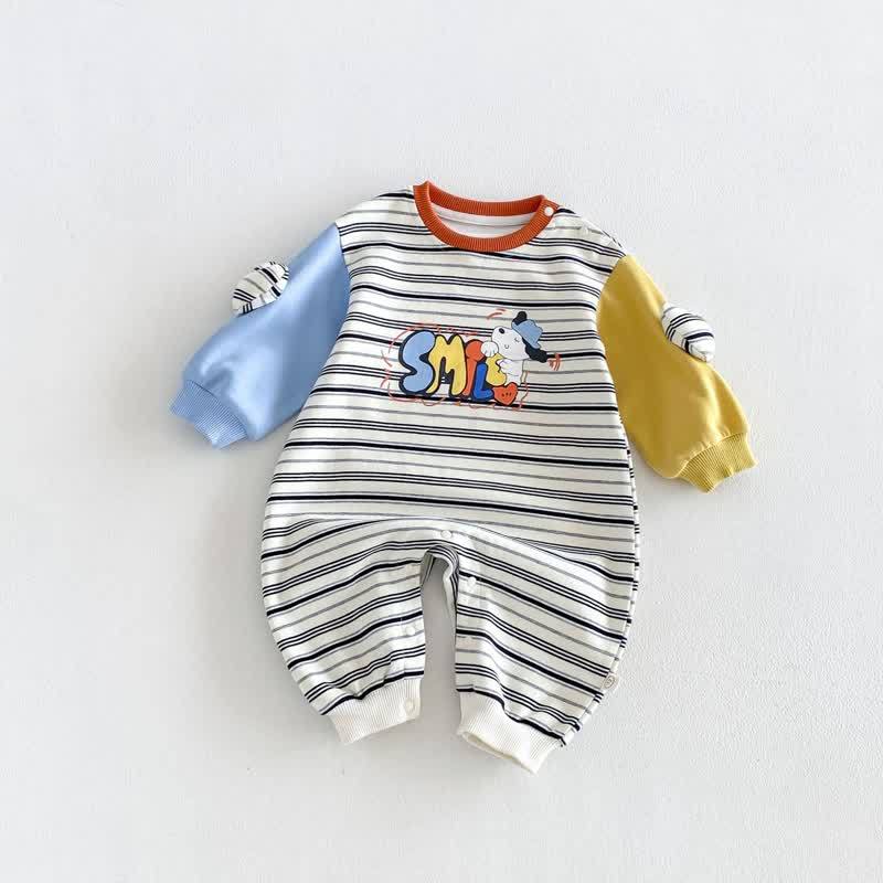 SMILE Colorblock Stripe Baby Romper/Set - Romper - 4-5T - image 6