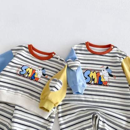 SMILE Colorblock Stripe Baby Romper/Set - image 10