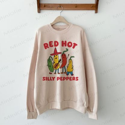 RED HOT SILLY PEPPERS Baby Beige Family Sweatshirt - Beige - Adult Sweatshirt: XL - image 2
